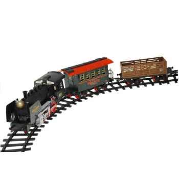 Duża Kolejka Elektryczna Wagony Świeci Gra 650 cm