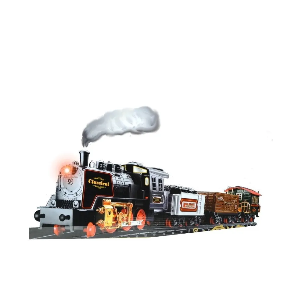 Duża lokomotywa z wagonami do zabawy na torach 650 cm