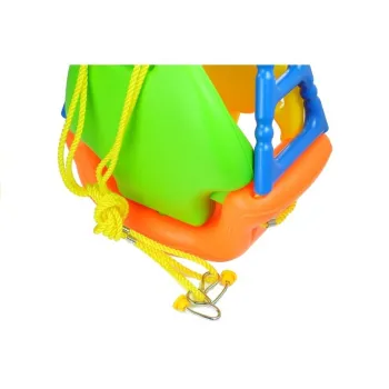 Huśtawka dla malucha z regulacją, barierką i oparciem