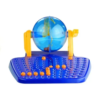 Pudełko gry Bingo Lotto z widoczną maszyną losującą i elementami