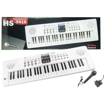 Elektryczne pianinko USB HS5416 z mikrofonem w zestawie dla dzieci