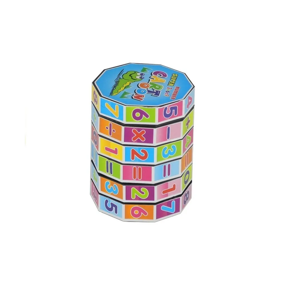 Kostka edukacyjna walec matematyczny układanka dla dzieci do nauki liczb