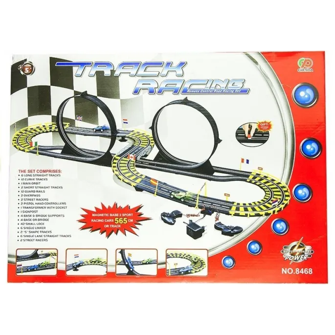 Zbliżenie na pętlę w torze wyścigowym dla dzieci