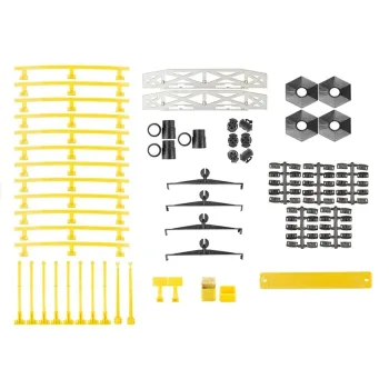 Elementy toru z podwójnymi pętlami i bandami ochronnymi