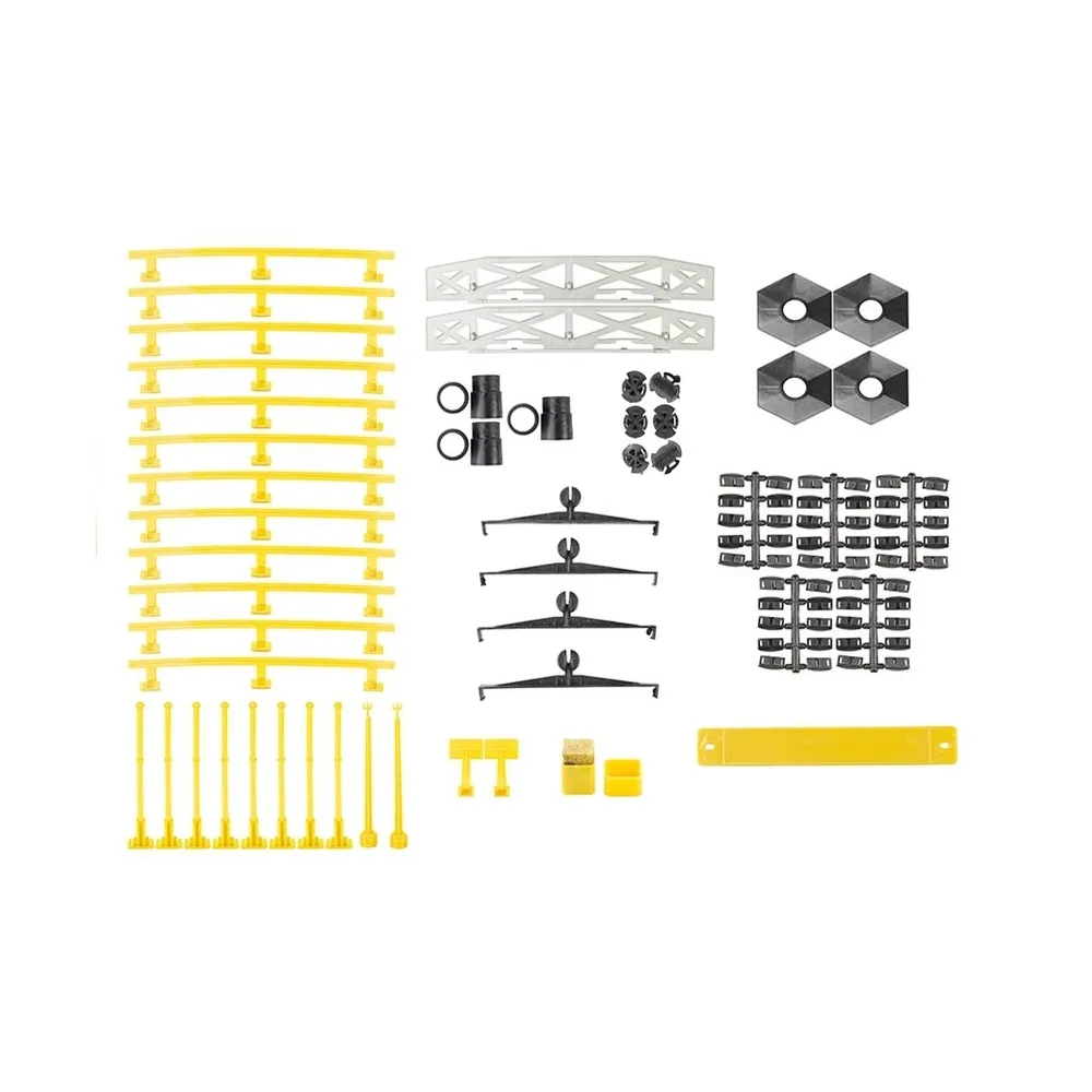 Elementy toru z podwójnymi pętlami i bandami ochronnymi