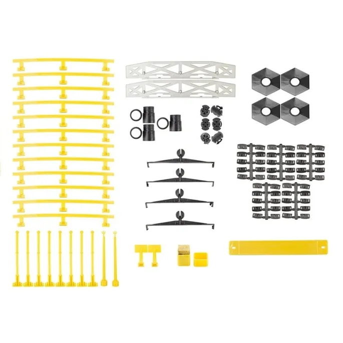 Elementy toru z podwójnymi pętlami i bandami ochronnymi
