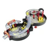 Zestaw garaż dla dzieci z autkami i helikopterem