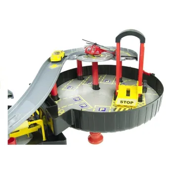 Przenośny garaż zabawkowy z motywem koła walizkowego