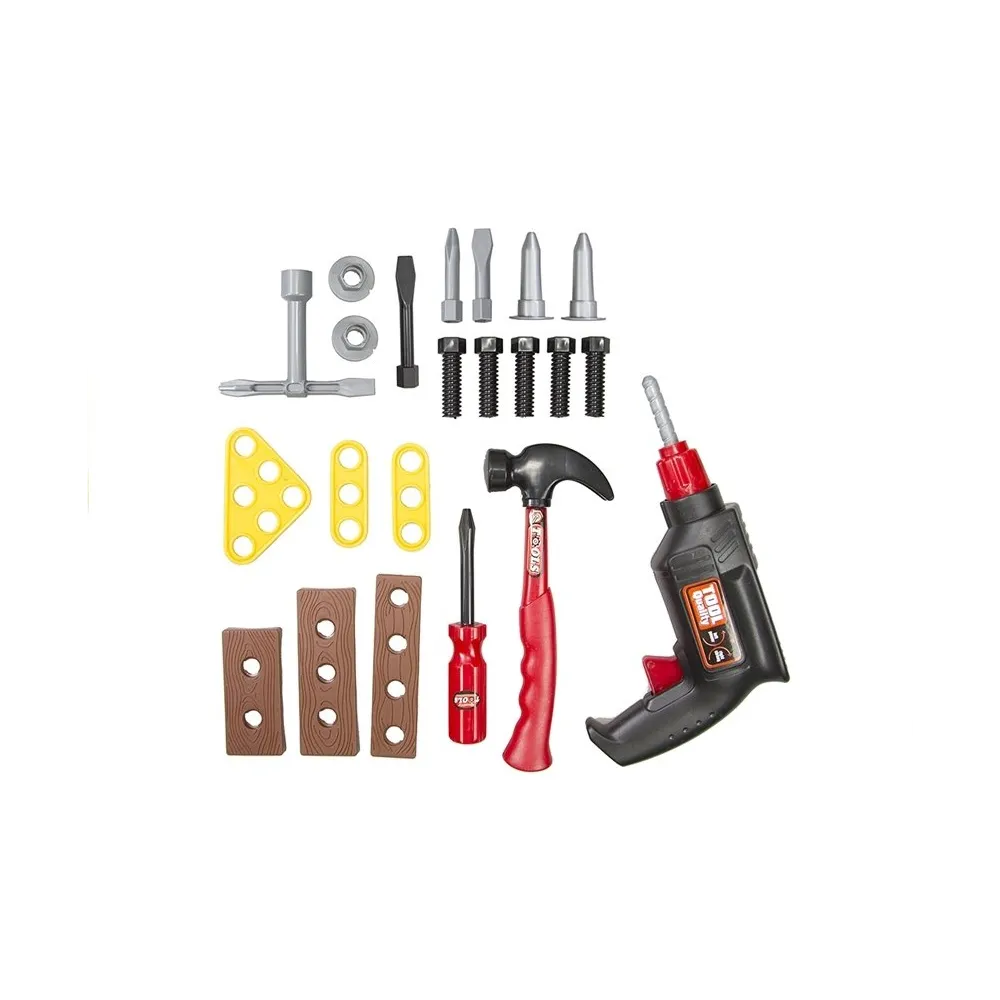 Kolorowy zestaw narzędzi majsterkowicza idealny dla młodych konstruktorów