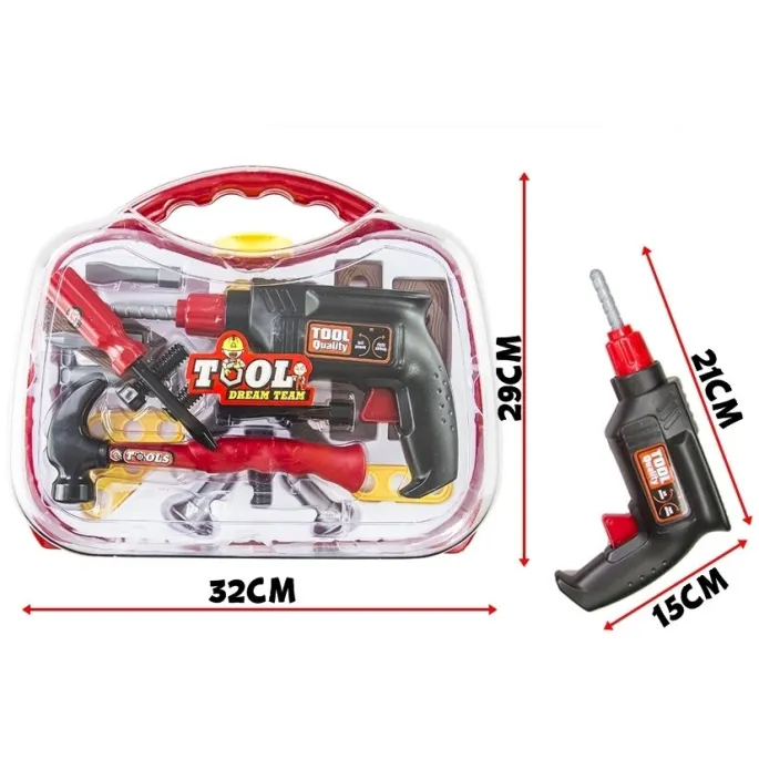 Walizka z akcesoriami do majsterkowania dla najmłodszych