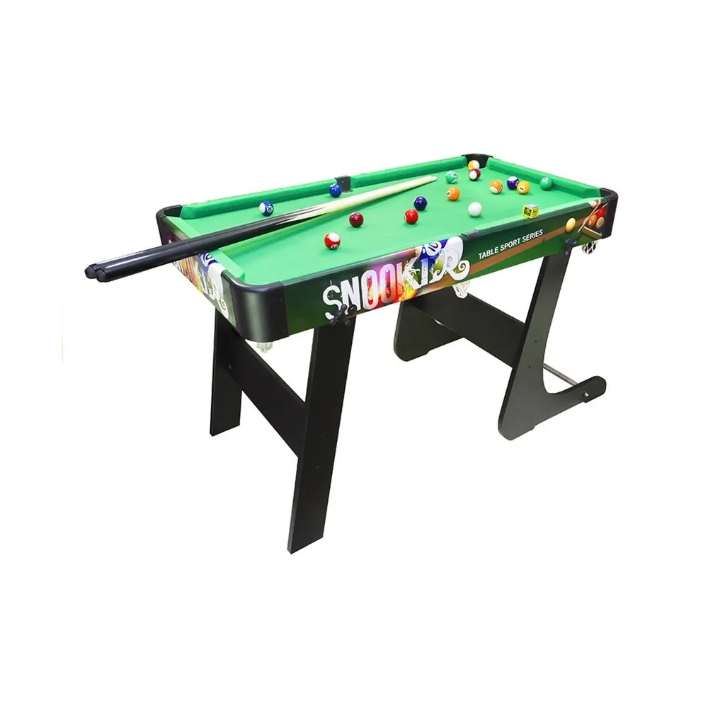 Duży drewniany stół bilardowy do rodzinnej gry i zabawy