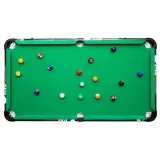 Akcesoria do stołu bilardowego: bile, kije, trójkąt, kreda