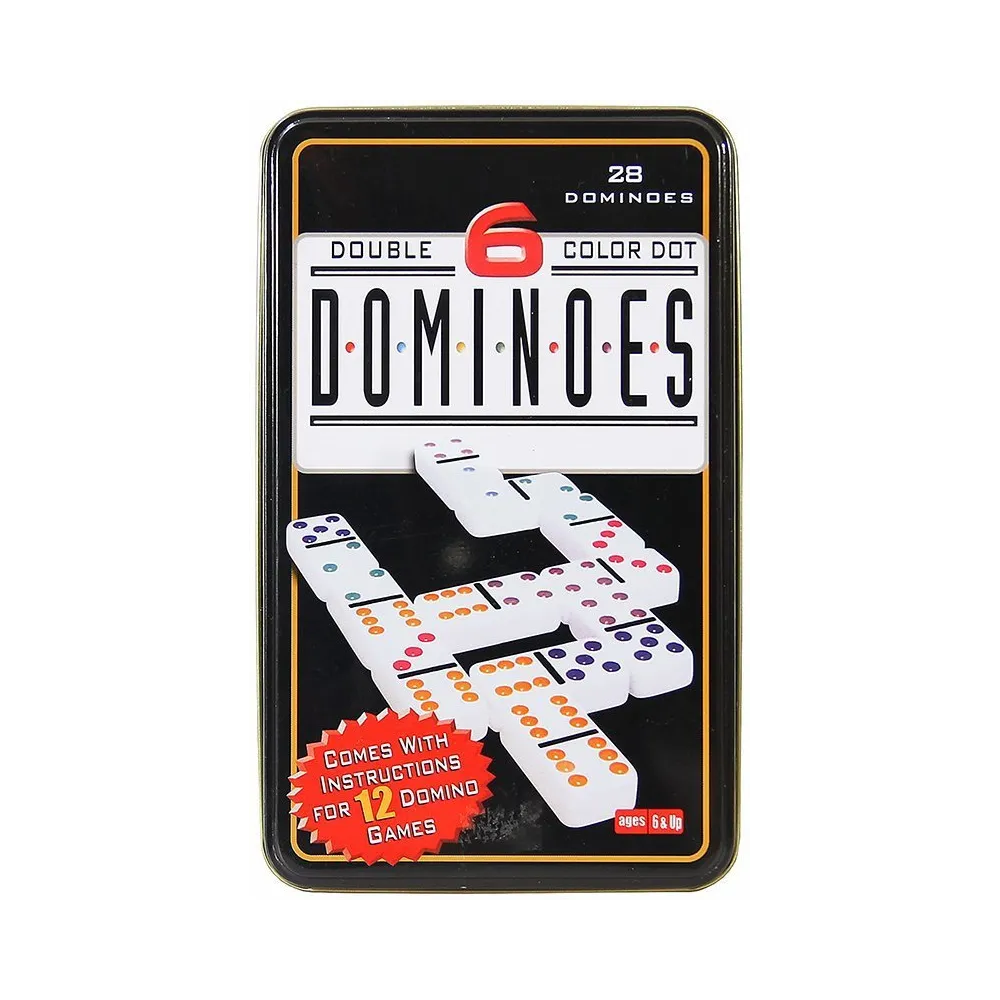 Gra Logiczna Domino Metalowe Opakowanie 28 Elementów