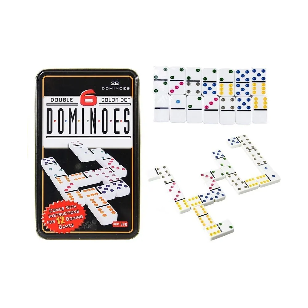 Gra Logiczna Domino Metalowe Opakowanie 28 Elementów