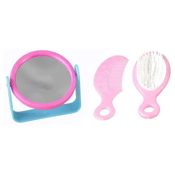 Kolorowy zestaw do zabawy w makijaż i stylizację włosów dla małych modnisi