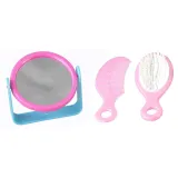Kolorowy zestaw do zabawy w makijaż i stylizację włosów dla małych modnisi