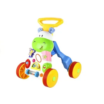 Wesoły Pchacz Hipopotam z Lusterkiem Gumowe Koła