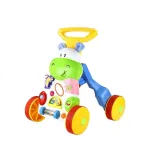 Chodzik w kształcie hipopotama z gumowymi kołami i lusterkiem na rączce