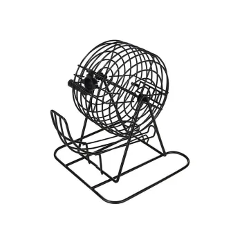 Zestaw do gry Bingo Lotto z metalowym bębnem i numerowanymi kulami