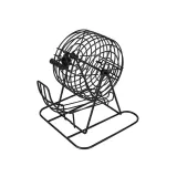 Zestaw do gry Bingo Lotto z metalowym bębnem i numerowanymi kulami