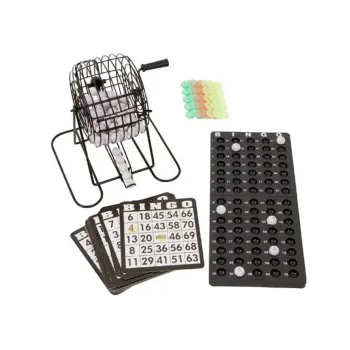 Kolorowe karty i krążki do gry Bingo Lotto