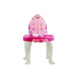 Ogromna różowa toaletka z lustrami, światłami i dźwiękami