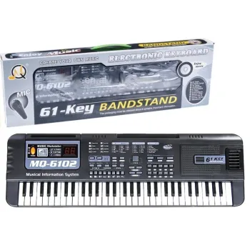 Elektroniczny keyboard MQ-6102 z 61 klawiszami do nauki i zabawy