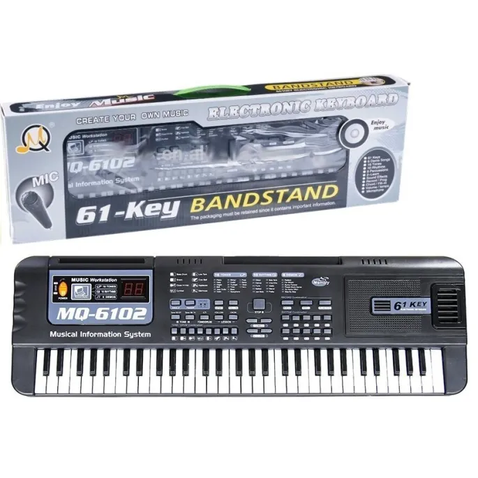 Elektroniczny keyboard MQ-6102 z 61 klawiszami do nauki i zabawy