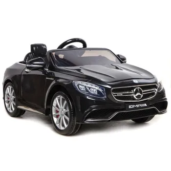 Czarne auto na akumulator Mercedes S63 AMG lakierowane dla dzieci