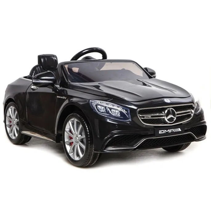 Czarne auto na akumulator Mercedes S63 AMG lakierowane dla dzieci