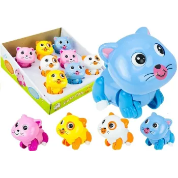 Nakręcany kotek zabawka chodząca z ruszającym się ogonkiem