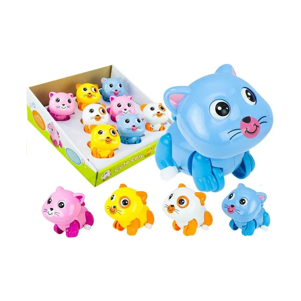 Nakręcany kotek zabawka chodząca z ruszającym się ogonkiem