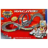Zestaw wyścigowy dla dzieci z dwiema pętlami i licznikiem