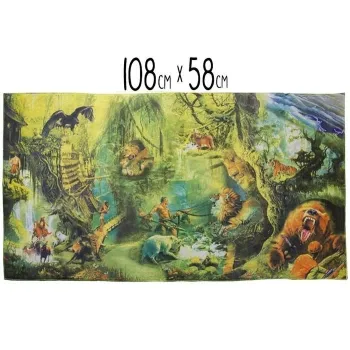 Mata Dywan Koc Na Podłogę Dżungla 108 cm x 58 cm