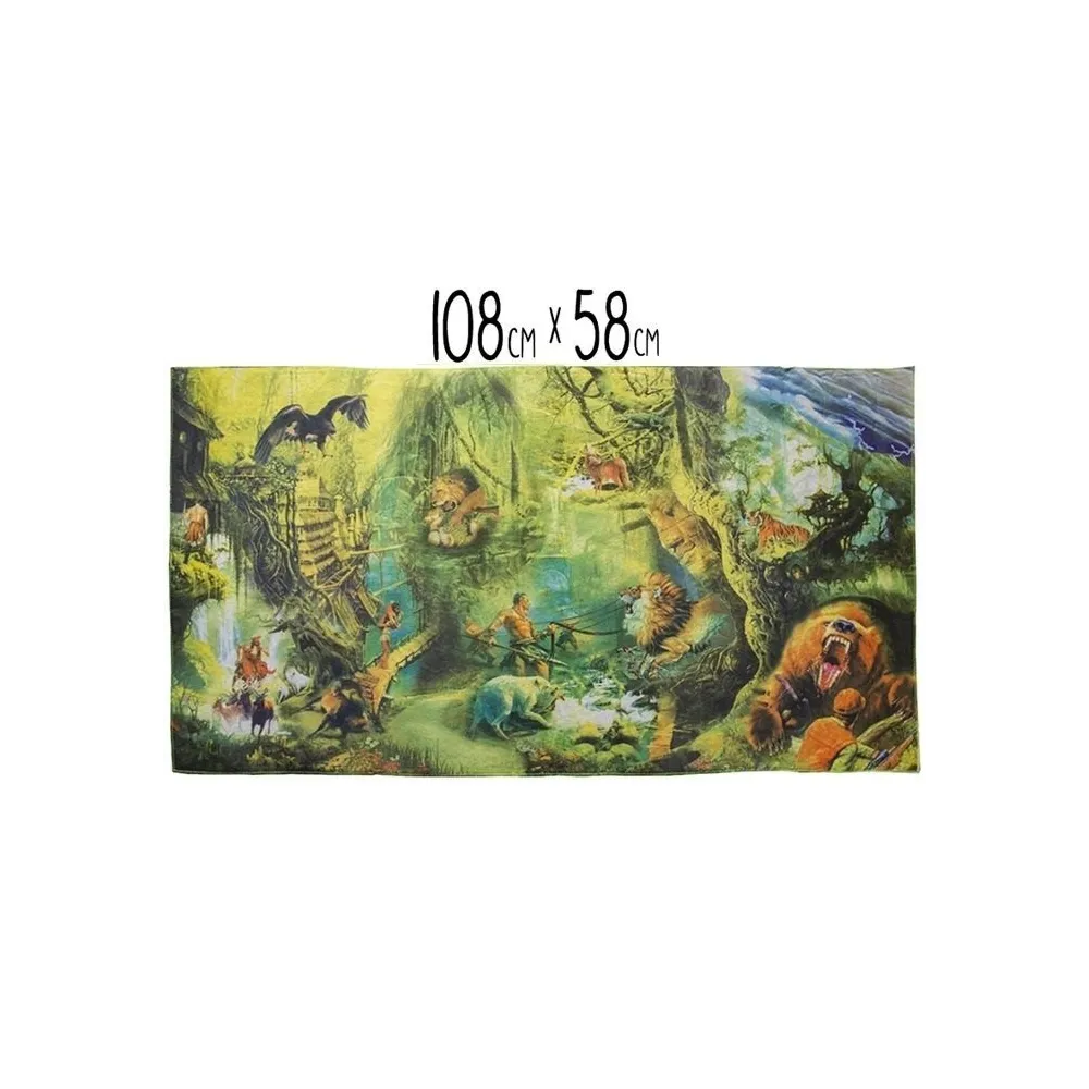 Bezpieczna i lekka mata dziecięca do zabawy z motywem zwierząt dżungli