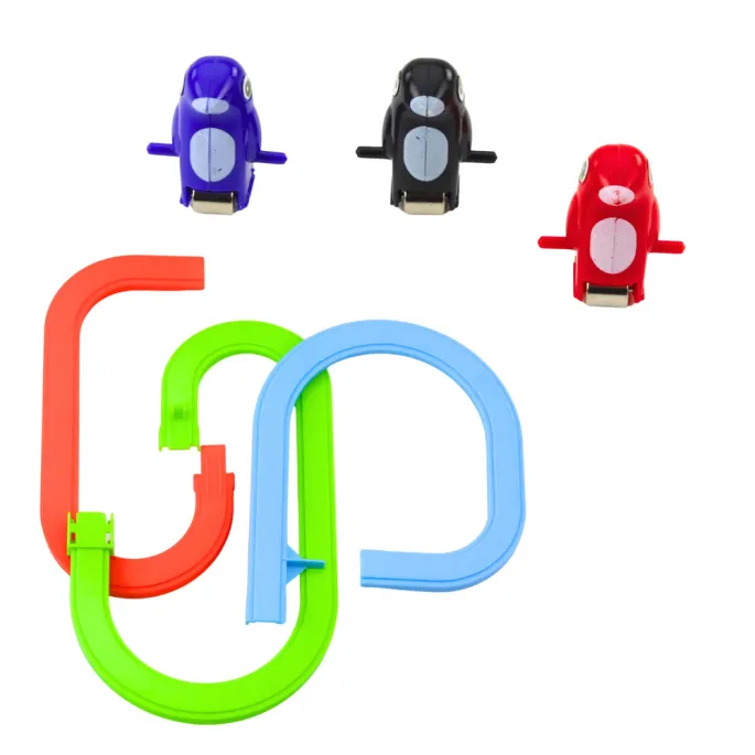 Edukacyjna zabawka z pingwinami i zjeżdżalnią dla maluchów