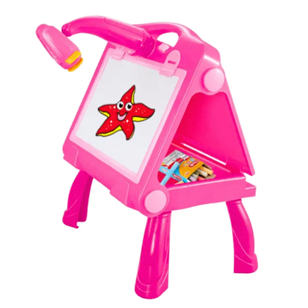 Dwustronna tablica edukacyjna 4w1 do malowania kredą i markerami