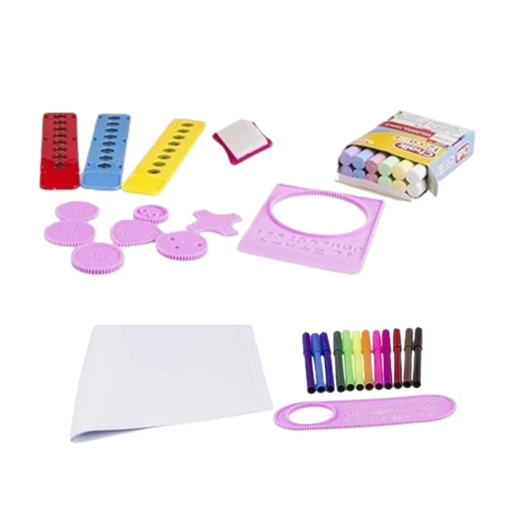 Stolik kreatywny dla dziewczynki z projektorem i zestawem rysunkowym