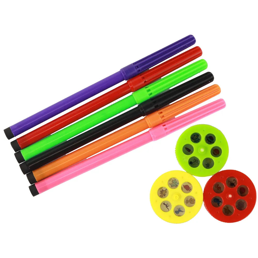 Projektor Dinozaur + Pisaki 18 Obrazków Malowanie