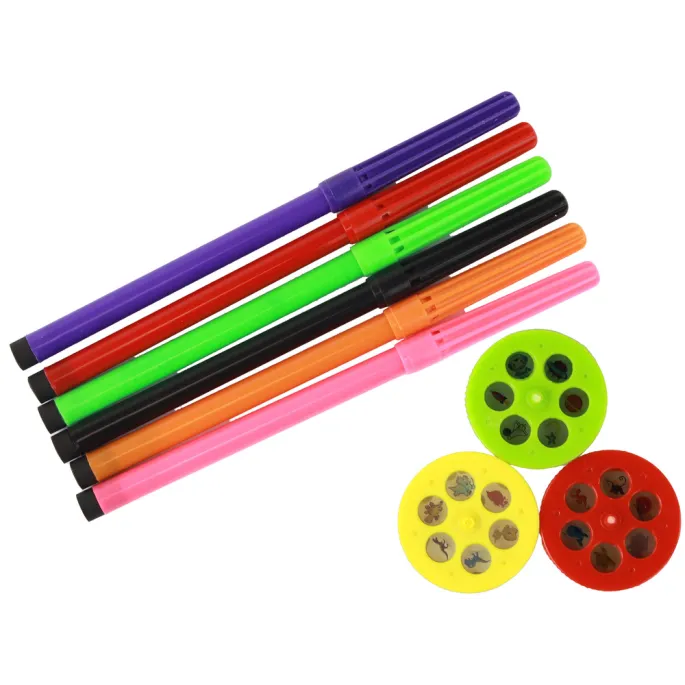 Projektor Dinozaur + Pisaki 18 Obrazków Malowanie