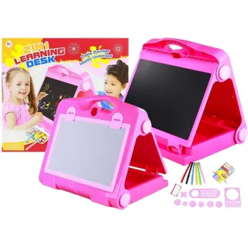 Tablica Na kredę Pisak + Pisaki Szblony 2w1