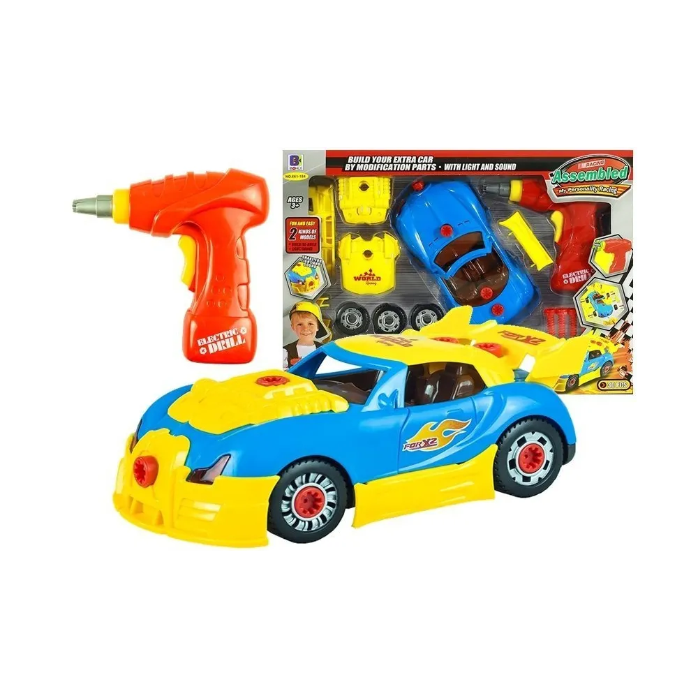 Zestaw montażowy auto z wiertarką dla dzieci