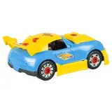 Kolorowy samochód do skręcania dla małych mechaników