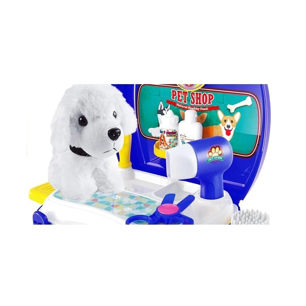 Walizka z zestawem do stylizacji pieska dla najmłodszych