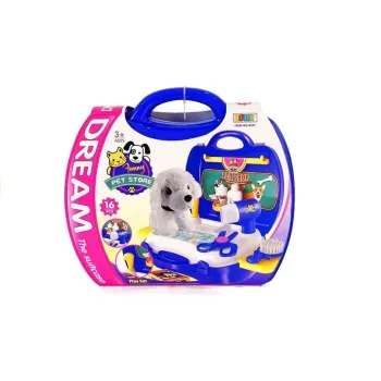 Kolorowy zestaw fryzjerski z figurką psa – świetny pomysł na prezent