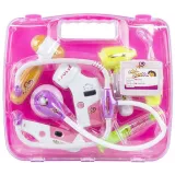 Zestaw Lekarski W Walizce Różowy Stetoskop Lekarz