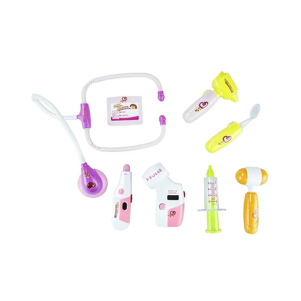 Zestaw Lekarski W Walizce Różowy Stetoskop Lekarz