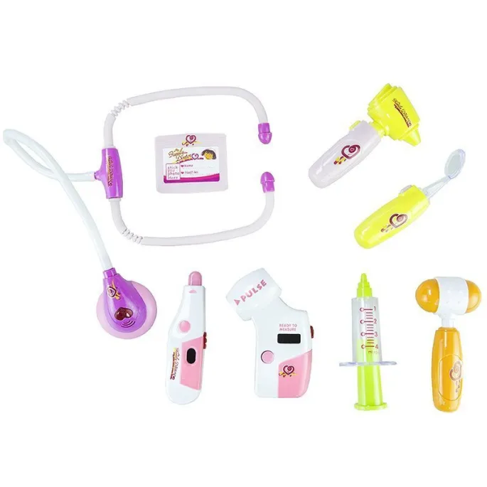 Zestaw Lekarski W Walizce Różowy Stetoskop Lekarz