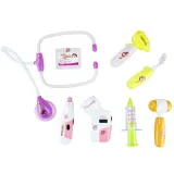 Zestaw Lekarski W Walizce Różowy Stetoskop Lekarz