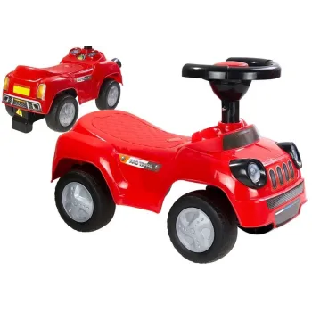 Czerwony jeździk auto dla malucha z ergonomicznym siedziskiem